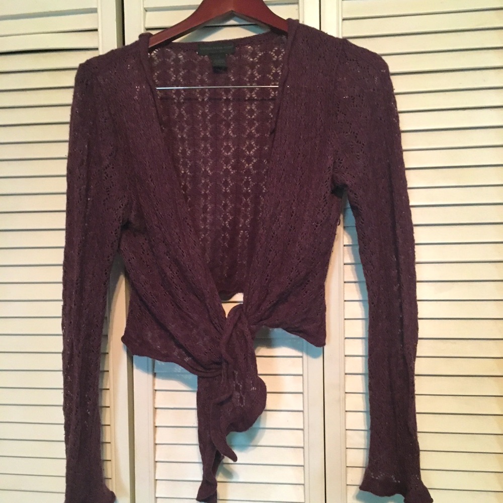 90’s Style Purple Knit Cardigan